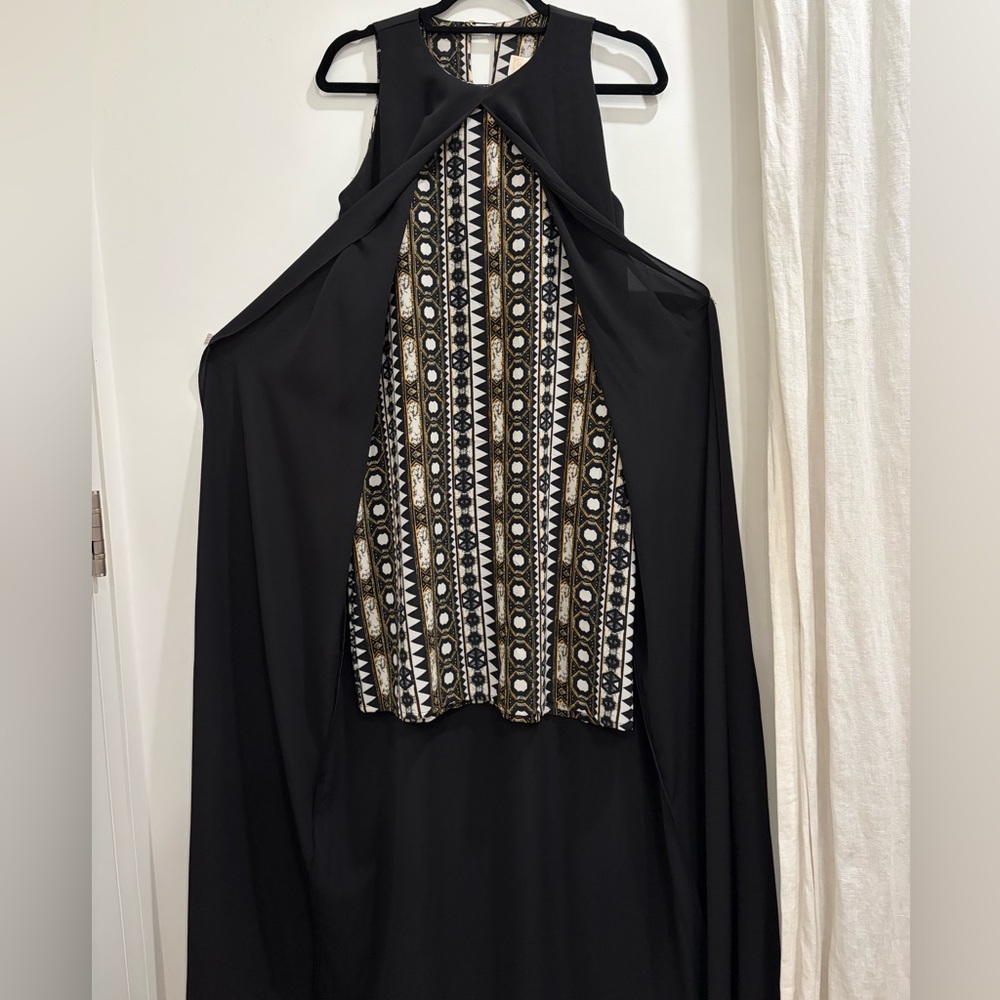 Aranea Women’s Black Brown High Low Dress (Size S)